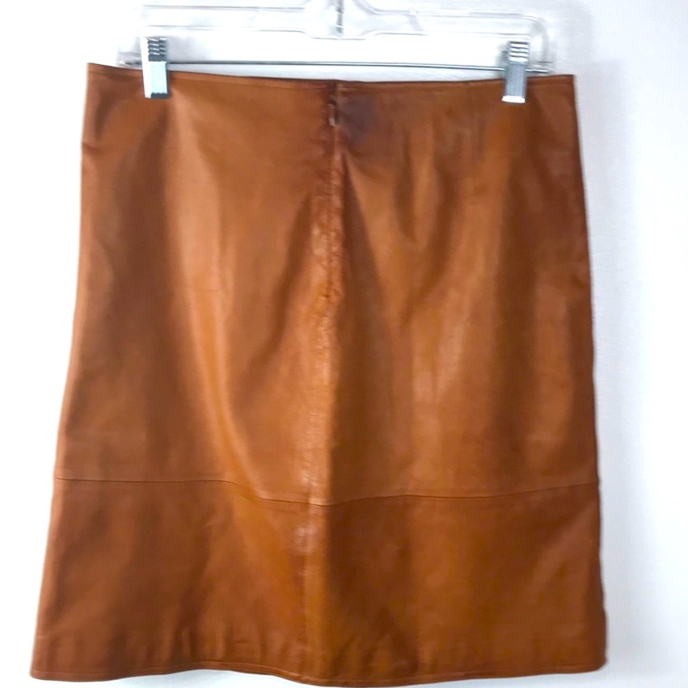 J Jill Soft Leather Lined Skirt 6